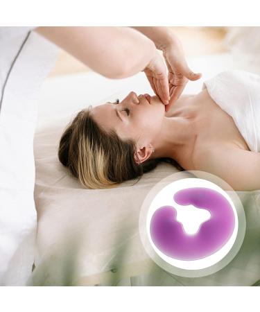 Lurrose Silicone Face Rest Pillow - Soft Massage Cushion for Skin Care and Relaxation - Purple - Buy Online on GoSupps.com
