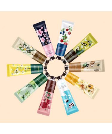 RVTKAK Mini Hand Cream Gift Set - 10 Peeling & Nourishing Creams for Dry Skin Smooth Fine Lines Perfect for Gardeners | Moisturizing Soap & Hand Cream Set - Buy Online on GoSupps.com