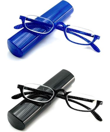 EZ Women & Men Reading Glasses - Blue Light Block Anti Eyestrain Slim Half Frame - Compact 2.5x Reader for Computer Use - Buy Online on GoSupps.com