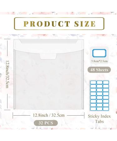 Csyidio 32 Pieces 12x12 Inch Scrapbook Paper Storage Organizer with Label Stickers  Paper Storage Organizer with Sealing Design PVC and Acid-Free for Holding Scrapbook Paper  Vinyl Paper  Photos - Buy Online on GoSupps.com