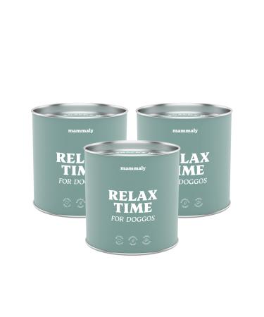 Mammaly Relax Time sedative for dogs anti -stress snack with valerian for dogs chamomile & probiotics stressful situations fear nervousness rest on Sylvester - approx. 270 snacks savle 3x