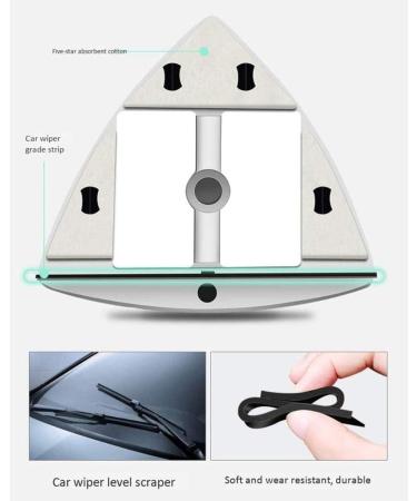 QTYUERGK Magnetic Double Sided Magnetic Window Cleaner ABS Material/Triangular Shape/Cleaner Glass Wiper Magnetic with Safety Rope Cleaners - Buy Online on GoSupps.com