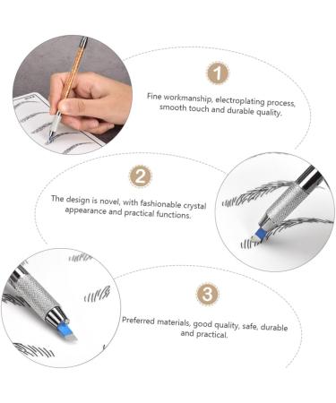 Mipcase 1pc Crystal Embroidery Pen Brown Eyebrow Pencils Professional Eyebrow Microblading Tool Hand Pen 1 count (Pack of 1) Orange - Buy Online on GoSupps.com