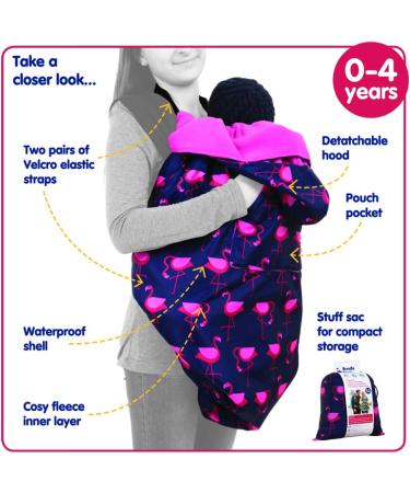 BundleBean Babywearing Fleece Lined Cover - Waterproof Sling and Carrier Cover | All-Weather Protection | Plain Black - Buy Online on GoSupps.com
