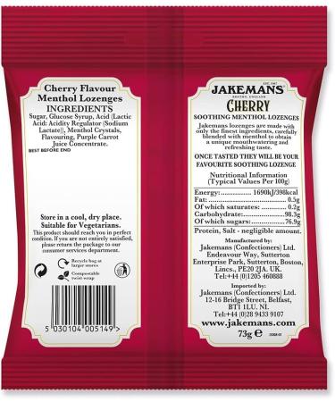 Buy Jakemans Cherry Menthol - 30ct Bag | Best Price on International Shipping - Buy Online on GoSupps.com