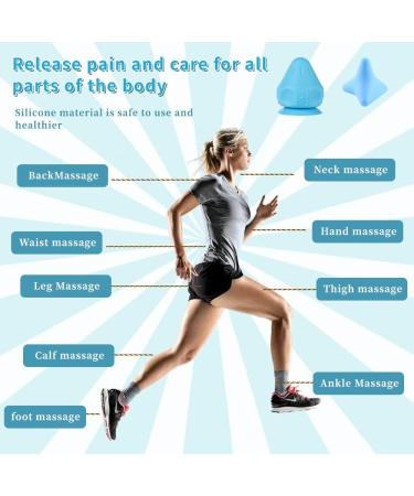 Languo Trigger Point Presser & Suction Trunk Finger Massage Ball - Pain-Free Muscle Relief Device for Back & Feet - Blue - Buy Online on GoSupps.com