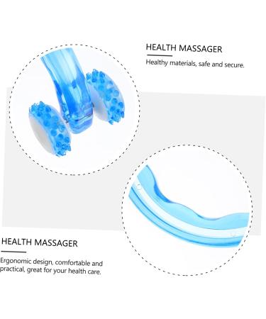 Lurrose 2-in-1 Muscle Roller Stick - Deep Tissue Massage & Acupressure Tool for Body Care - Multi-Purpose Roller with Four Wheels - Perfect for Self-Massage & Golf Use (14x8cm) - Buy Online on GoSupps.com