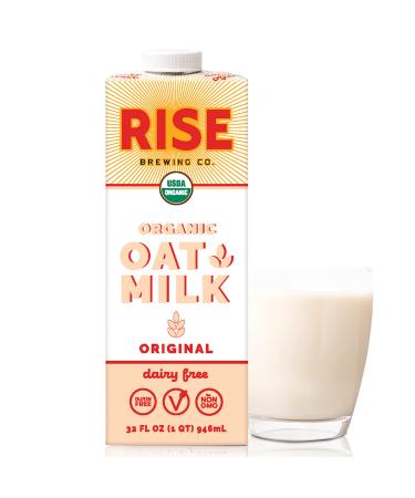 RISE Brewing Co. | Original Oat Milk | USDA Organic & Non-GMO | Vegan & Non-Dairy | 32 fl. oz. Cartons (6 pack) Original 32 Fl Oz (Pack of 6)