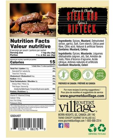 Gourmet du Village Steak Seasoning 31 g (Pack of 1) - Buy Online on GoSupps.com