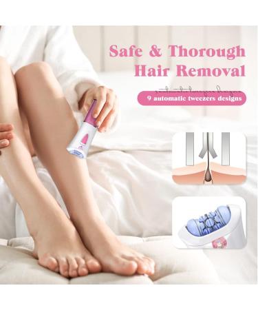 Epilator for Women Mini Epilator for Body Facial Epilator Hair Removal Smooth Glide Hair Remover with LED Portable Cordless Electric Tweezers for Face Legs Bikini - Buy Online on GoSupps.com