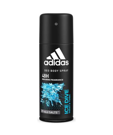 Adidas Ice Dive Deodorant 5 Fl Oz / 150ml Spray Developed with Athletes & Cool Tech Fresh 24 Hour Boost