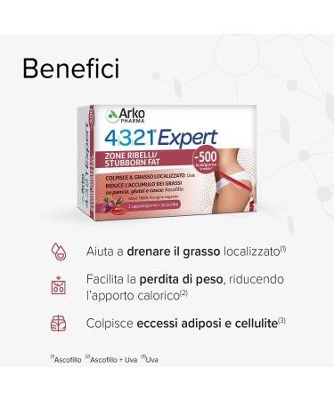 Arkopharma 4321 Slim Zone Rebels Food Supplement 60 Capsules - Buy Online on GoSupps.com