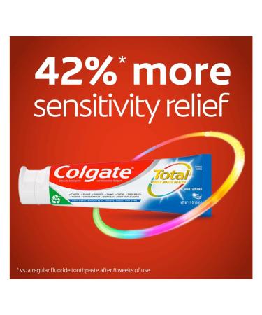 Colgate Total Whitening Toothpaste Gel with Stannous Fluoride and Zinc - Original Whitening Mint - 4 Pack 19.2 Ounce - Buy Online on GoSupps.com
