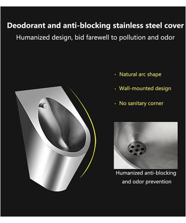 Household Products 304 Stainless Steel Urinal Men's Urinal with Intelligent Infrared Sensor Flushing Wall-Mounted Automatic Flushing Urinal Suitable for Public Toilets in - Buy Online on GoSupps.com