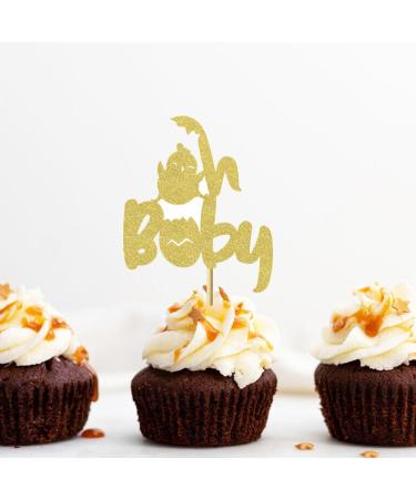 24 Pcs Oh Baby Gender Reveal Cupcake Toppers Yellow Chick Baby Shower Party Birthday Party Cake Decoration Dessert Insert MGPFERD - Buy Online on GoSupps.com