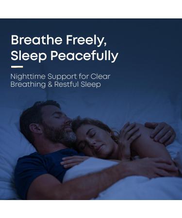 BREATHE PM Nighttime 6-IN-1 Mullein Capsules For Lung Detox for Smokers (60 Caps - 30 Days) - L-Theanine Thyme & Mullein Leaf Extract For Lungs - Mucus Removal Supplement - GMO-Free & Made in USA - Buy Online on GoSupps.com