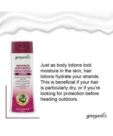 Groganics Grotivator Growth Moisturizing Lotion 8 oz - Promote Hair Growth and Hydration - Buy Online on GoSupps.com