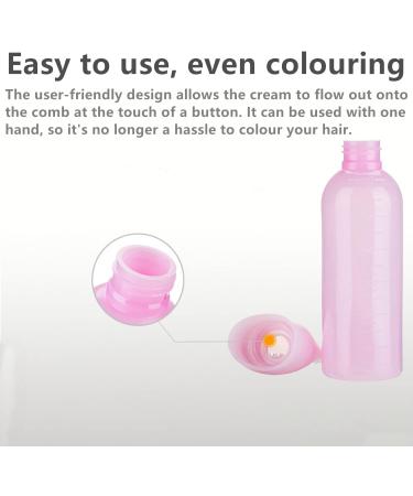 Norhogo 2 Pieces Hair Dye Brush Bottle Root Comb Applicator - Pink - Buy Online on GoSupps.com