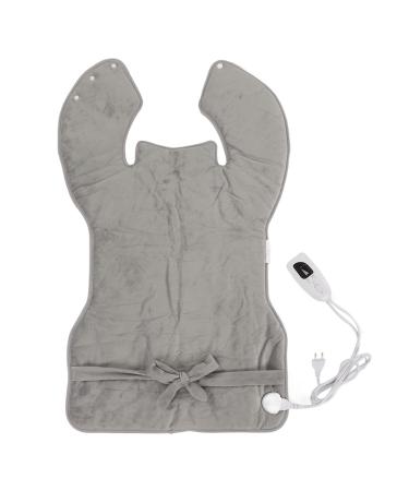 Heating Pad Back Heating Pad 6-Level Adjustment Drapable Large Heating Pad for Back Pain (Silver Gray)(EU 220V)
