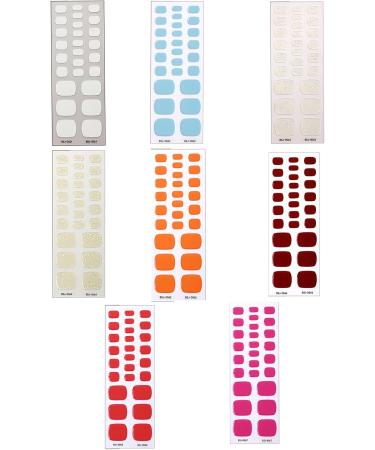 Semi Cured Gel Toe Nail Strips Long Lasting Gel Nail Stickers Waterproof Nail Wraps UV Nail Polsih Stickers for Women Gel Toe Nail Stickers Waterproof Gel Toe Nail Decals Long Lasting Gel Toe Nail - Buy Online on GoSupps.com