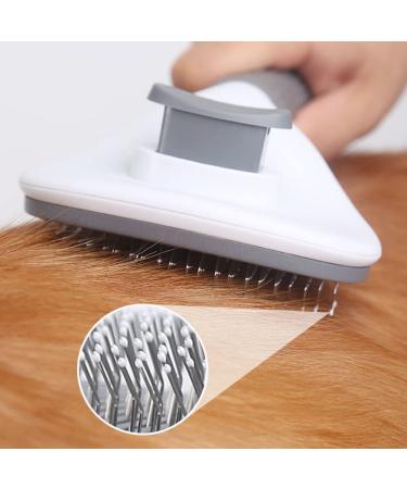 Secwell Pets Cat & Dog Brush - Hair Remover with Cleaning Button for Long & Short Hair - Gray - Buy Online on GoSupps.com