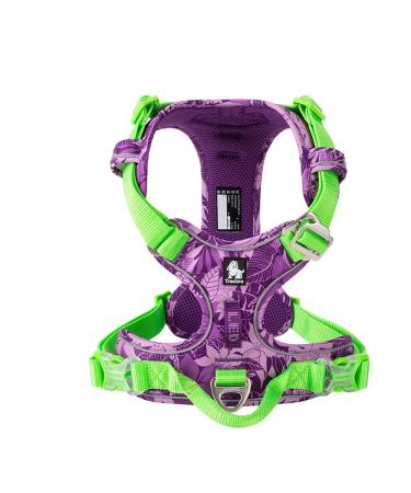 Winhyepet True Love no-pull dog harness adjustable outdoor vest reflective nylon dishes for soft pets dog suitable Small medium-sized breeds tlh5653 (Amouftress purla XL) XL camouflage purple