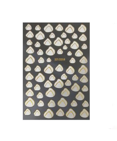 Nail Art Lines Stripe Rose Flowers Waved Shining Decals Transfer Stickers 3D Nail Sticker Nail Art Decoration(16) Style16