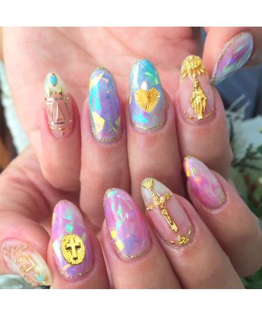 60 Pcs Gold Cross Charms for Luxury Nail Art Design - Retro Gothic Accessories for Vintage Nail Craft - DIY Punk Style Decorations - Buy Online on GoSupps.com