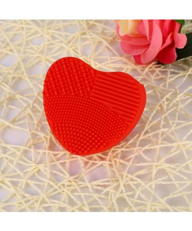 Premium Heart-Shaped Makeup Brush Cleaner - Soft Silicone Scrubber for Easy Cleansing | International Shipping - Buy Online on GoSupps.com
