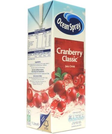  Ocean Spray Ocean Spray - Cranberry Classic Juice Drink - 1L (Case of 12) - Buy Online on GoSupps.com