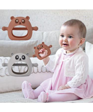 2 Pack Infant Toys 3-6 Months Baby Chew Toys Teething Toys for Babies 6 to 12 Months