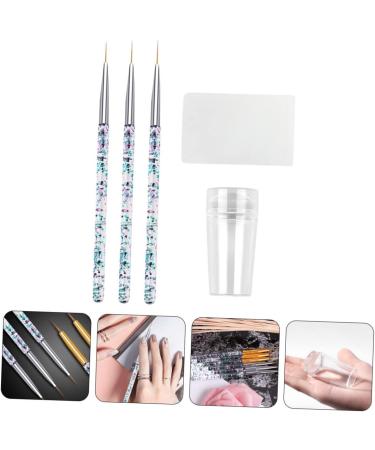 VINTORKY 1 Set Nail Brush Seal manicure painting nail art painting nail art pen nail art salon accessories french tip nail stamp nail stuff Nail supplies portable plastic - Buy Online on GoSupps.com
