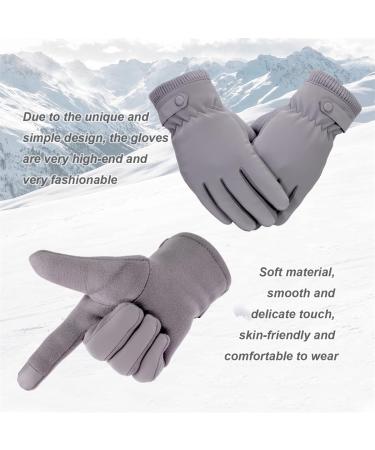 Kingmate Thermal Gloves for Women - Winter Outdoor Cycling Touchscreen Fleece Running Gloves - Warm Gray - Buy Online on GoSupps.com