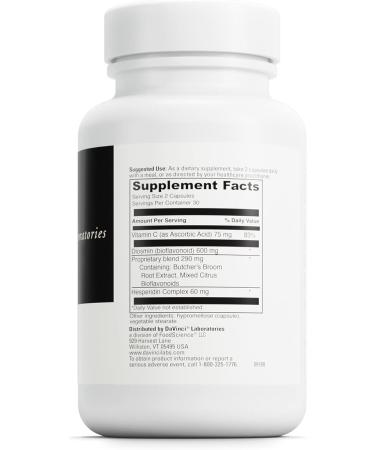 Davinci Labs Healthy Veins - Vascular Health Support with Vitamin C, Diosmin & More - 60 Capsules - Buy Online on GoSupps.com