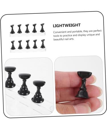 Ipetboom Magnetic Nails 2 Sets Nail Checkerboard Boxed Rack Bracket Electroplating Nail Art Holder Base 2.5x1.4x1.4cm Black - Buy Online on GoSupps.com