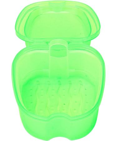 Verdant Touch Artificial Teeth Storage Box | Dentures Bath Box with Strainer Basket - Green Storage Container for Dentures - Buy Online on GoSupps.com
