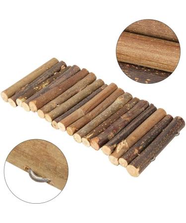 Duokon Hamster Accessories - Wooden Bridge & Curved Ladder for Hamsters Mice & Rats | Premium Small Pet Toys - Buy Online on GoSupps.com