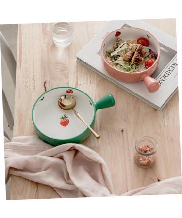 Alipis Onion Oven Strawberry Bowl Ceramic Cake Pan Soup Kitchen Dessert Bowl Ceramic Bowl Ceramics Pottery 21.3 15.8cm Pink - Buy Online on GoSupps.com