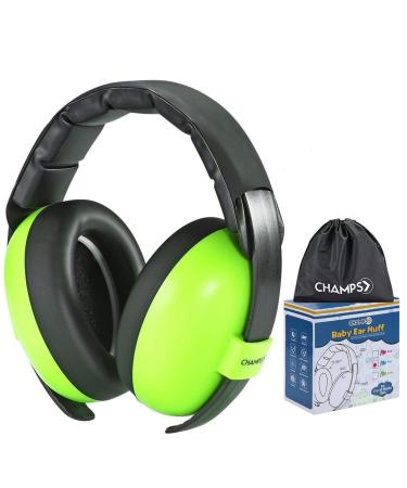 CHAMPS Baby Earmuffs Baby Earmuffs Noise Protection Reduction Headphones Green
