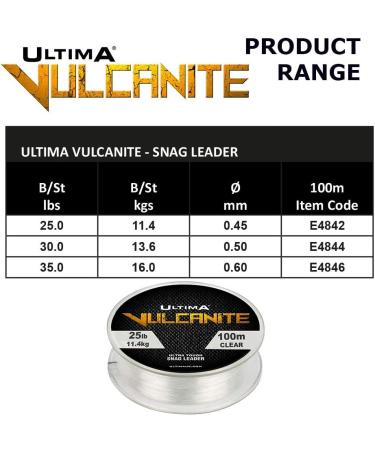 ULTIMA Vulcanite Fluorocarbon Coated Snag Leader 100m Spool 0.60mm - 30.0lb/13.6kg | International Shipping Available - Buy Online on GoSupps.com