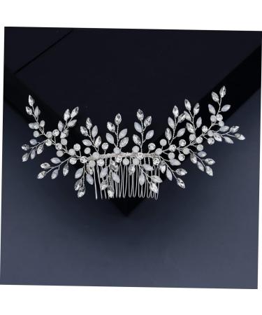 Ipetboom Leaf Crystal Comb Wedding Side Comb Bridal Headdress Crystal Clip Comb Vine Side Comb Leaf Crystal Hair Jewelry Wedding Side Headpiece Leaf Hair Comb Hair Accessories Bride Hanfu - Buy Online on GoSupps.com