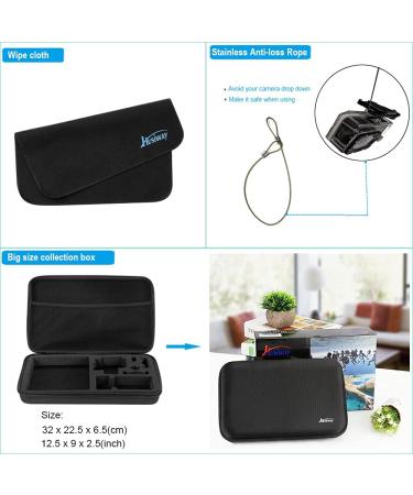 Husiway Gopro Hero 11/10/9 Black Accessories Kit - Waterproof Housing, Silicone Case, Glass Screen Protector Bundle for Action Camera - Buy Online on GoSupps.com