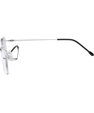 Eyekepper Men's Frameless Reading Glasses +3.00 Silver - Rectangle Rimless Reader Eyeglasses - Buy Online on GoSupps.com