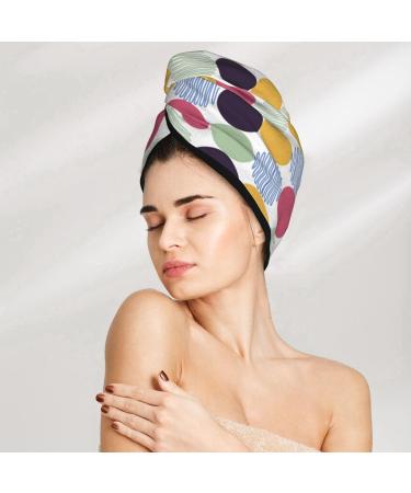 Polka Dot Microfiber Hair Towel | Super Absorbent Quick Dry Wrap for Women | Ideal for Long Curly & Thick Hair - Buy Online on GoSupps.com