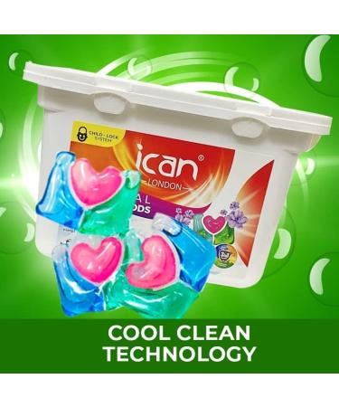 Ican Laundry 3-in-1 Washing Pods - 50 Count 10g Detergent Tablets - Buy Online on GoSupps.com