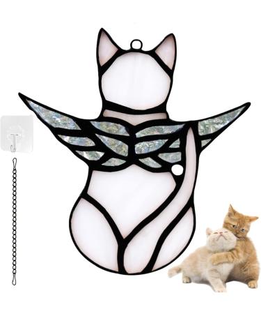 Lam-lord Angel Cat Memorial Gifts Ornaments Stained Acrylic Window Hanging Decor Angel Wings Cat Sun Catcher Pet Memorial Statue for Cat Lovers Pet Loss Cat Themed Sympathy Present(White) - Buy Online on GoSupps.com