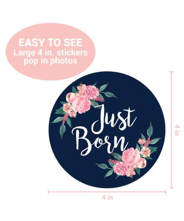Floral Baby Monthly Stickers for Girls (Set of 24) | Newborn Milestone Month Stickers - Buy Online on GoSupps.com