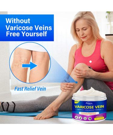 Varicose Veins Cream - Effective Treatment for Legs | Strengthen Capillaries, Improve Circulation | Relief Phlebitis Angiitis Inflammation | 1.7 Fl Oz - Buy Online on GoSupps.com