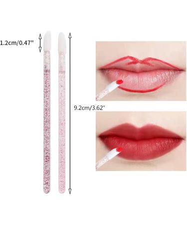 200 Pack Disposable Lip Brush Premium Glitter Crystal Stem Lip Brush Stick Lipstick Brush Stick Lip Gloss Stick Eye Shadow Brush Applicator Tool for Women Girls (Pink+Purple) (200pcs Pink+Purple) - Buy Online on GoSupps.com
