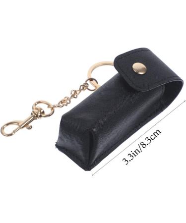 Lipstick Keychain Holder Set | Lip Balm Purse Storage | 2pcs Black Bag Organizer for Women - Buy Online on GoSupps.com